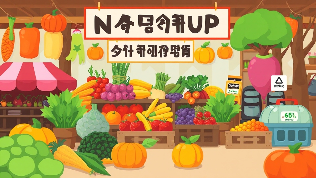 농산물 간편 구매 (cartoon 스타일)
