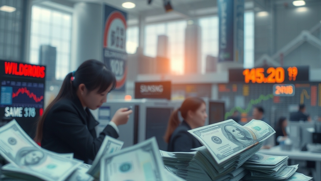 시장 반응은 엇갈려 (realistic 스타일)