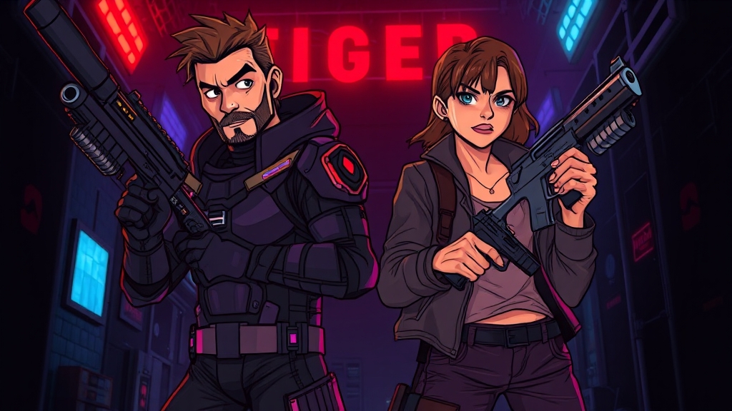 넷플릭스 vs 디즈니플러스 ‘트리거’ 비교 (cartoon 스타일)