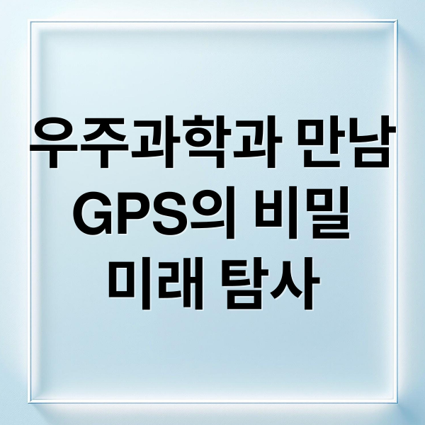 우주과학과 만남
GPS의 비밀
미래 탐사 (우주과학과 GPS)
