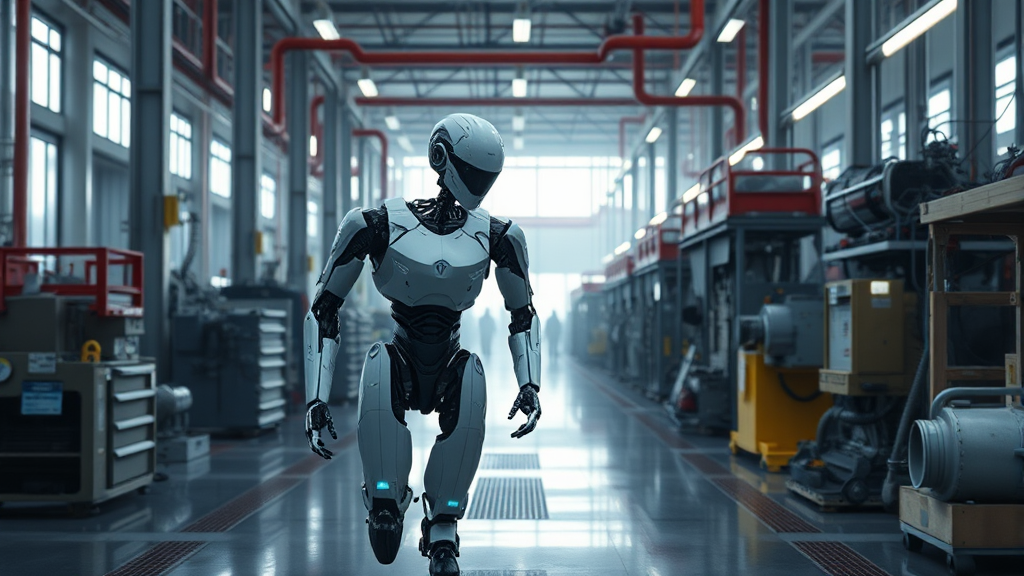 머스크의 로봇 사업 현황 (realistic 스타일)