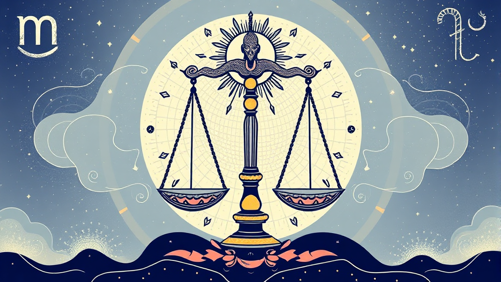 일상 속 지혜: 띠별 운세와 마음의 저울 (illustration 스타일)