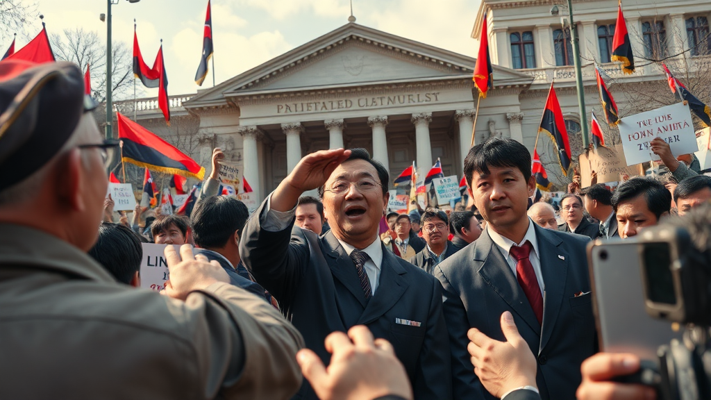 정치 핫이슈 (realistic 스타일)