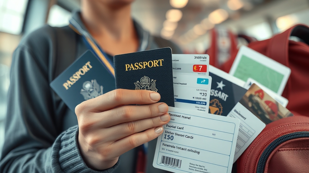 여행 준비: e티켓 외 필수 정보 (realistic 스타일)