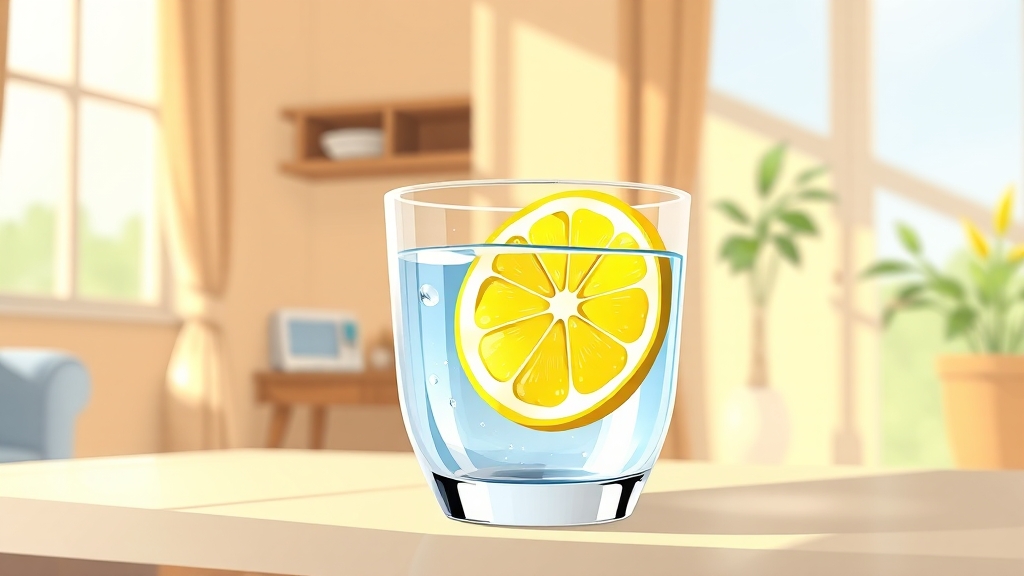 레몬수, 언제 마시는 게 좋을까요? (cartoon 스타일)
