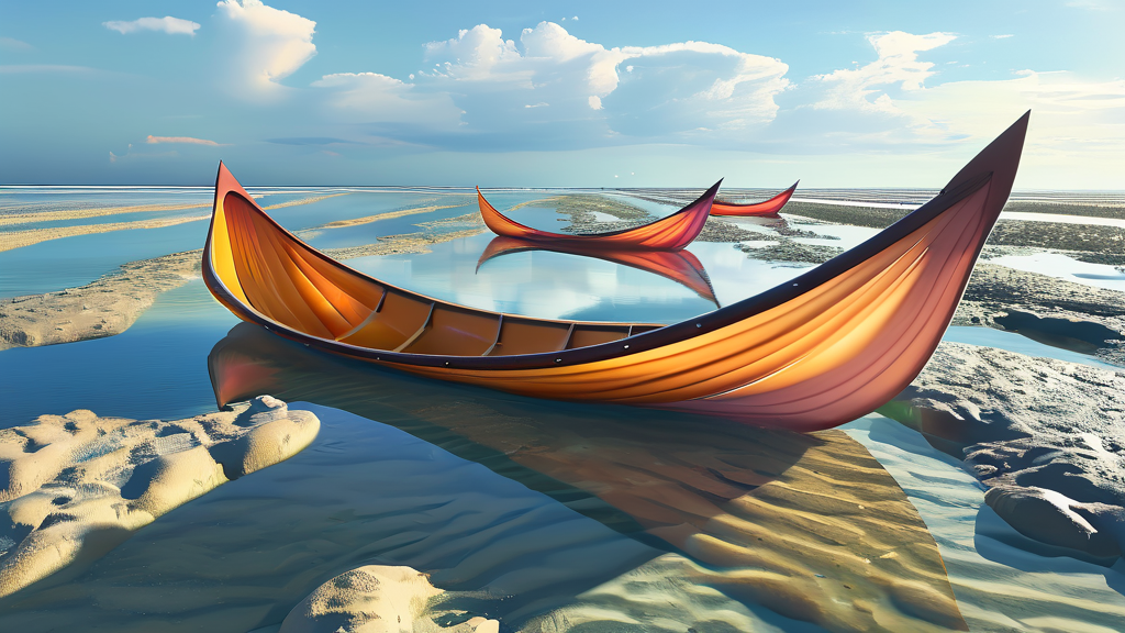 짱뚱어 해수욕장: 짱뚱어 관찰과 갯벌 체험의 매력 (realistic 스타일)