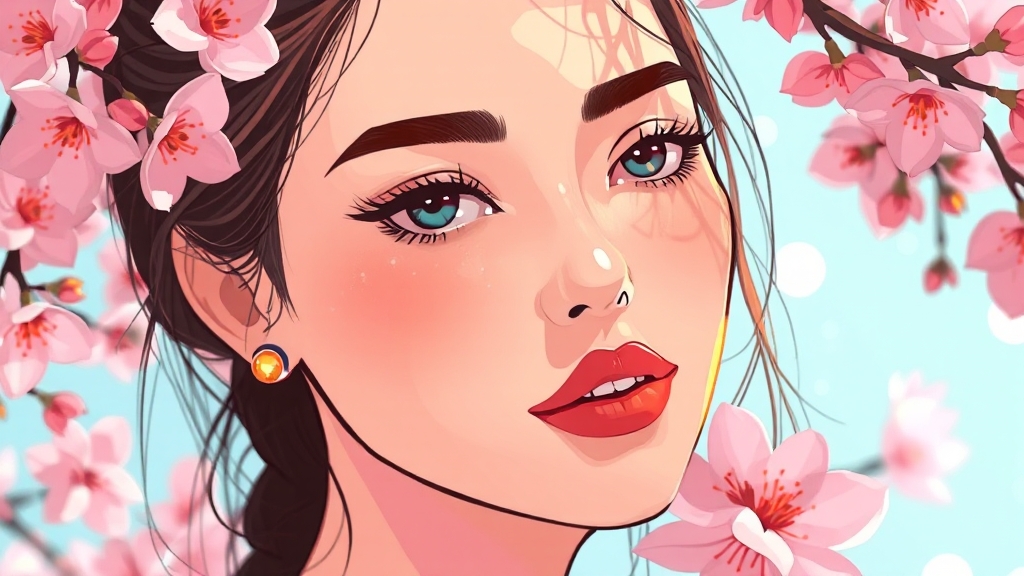 봄 웜톤 피부, 어떻게 관리할까? (illustration 스타일)