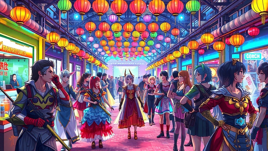 코스프레 행사, 어디로 가야 할까요? (illustration 스타일)