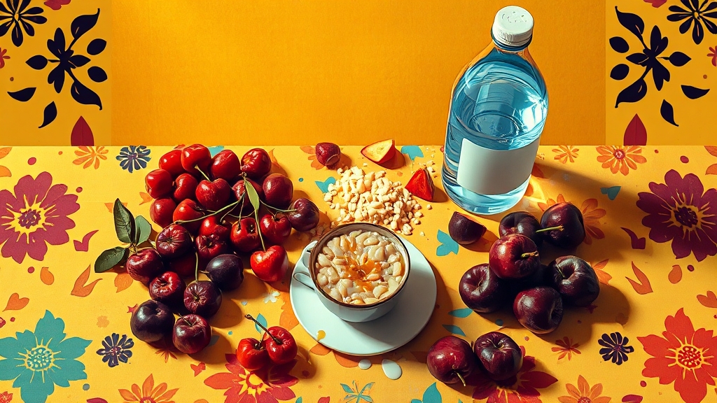 치료 부작용 완화를 위한 식습관 (popart 스타일)