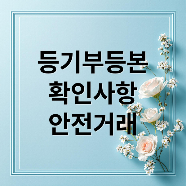 등기부등본
확인사항
안전거래 (부동산 등기부등본 발급)