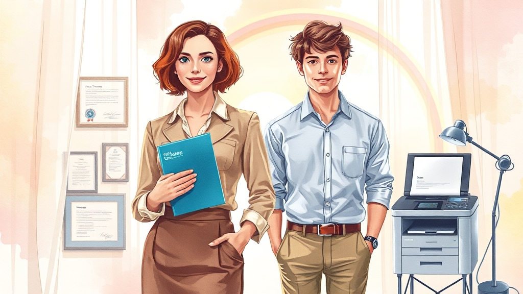 취준생 실업 지원금 개념 (watercolor 스타일)