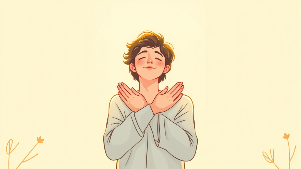 자애명상: 나 자신에게 건네는 따뜻한 위로와 치유 (illustration 스타일)