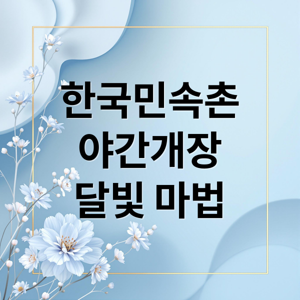 한국민속촌
야간개장
달빛 마법 (용인 한국민속촌 달빛의 마법)