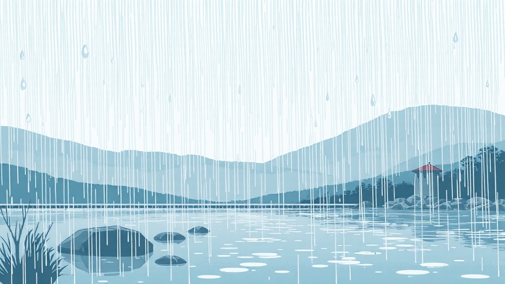 강릉 지역 강우량 분석 (illustration 스타일)