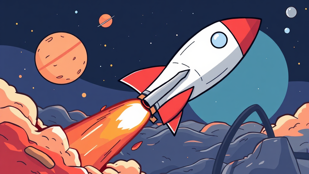 스페이스X 협력, 주가 기대감 분석 (cartoon 스타일)