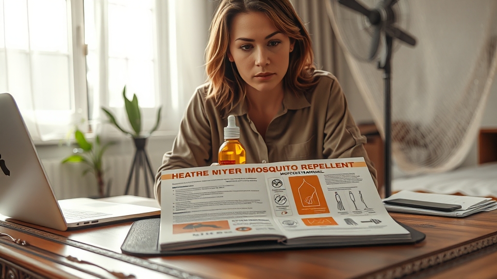 기피제 사용 전, 이것만은 꼭! (realistic 스타일)