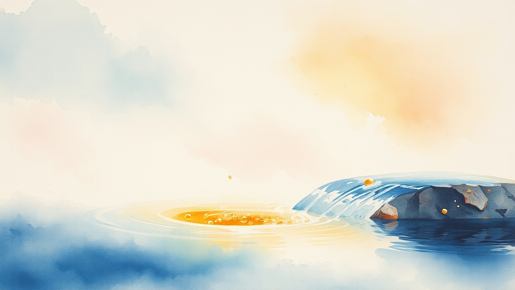 꿈 속 소변 상태 해몽 (watercolor 스타일)