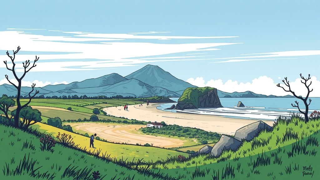 제주올레 1코스 소개 (illustration 스타일)