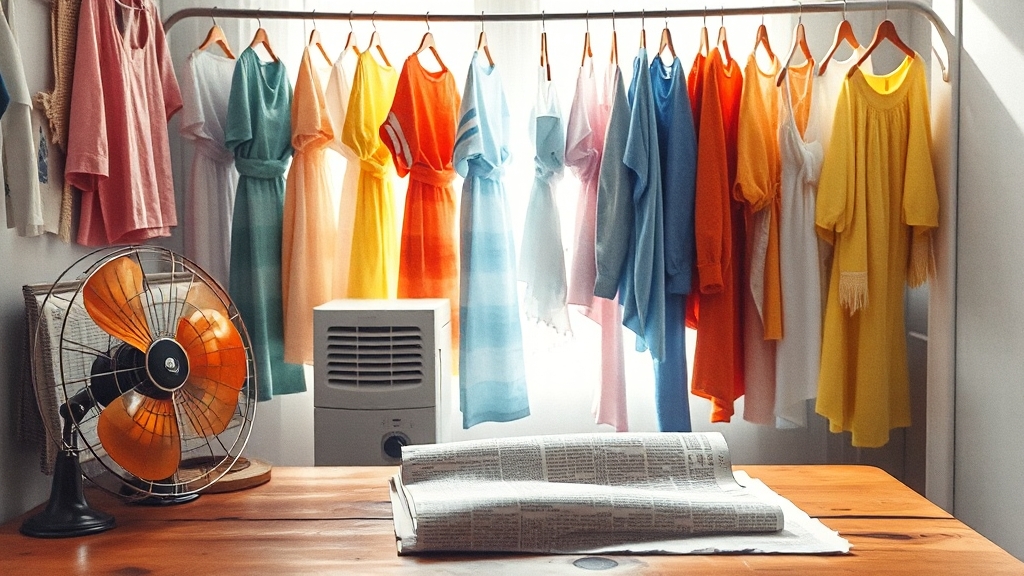 장마철 빨래 냄새, 이젠 안녕! 🧺 (watercolor 스타일)