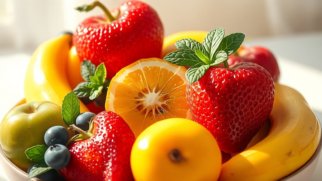 식사 전후 과일 섭취, 언제가 좋을까? (realistic 스타일)