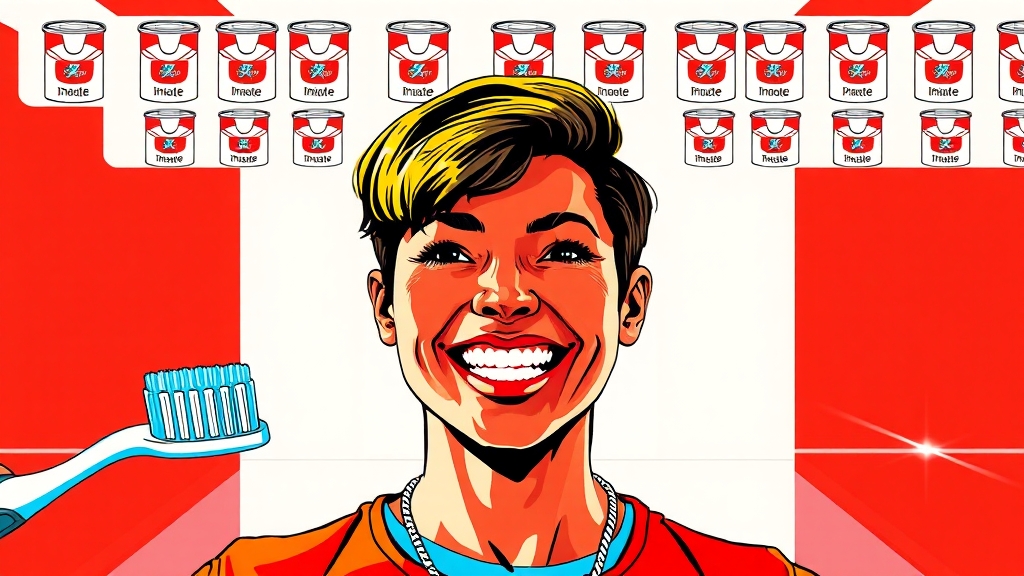 치약 외 추가 관리법 (popart 스타일)