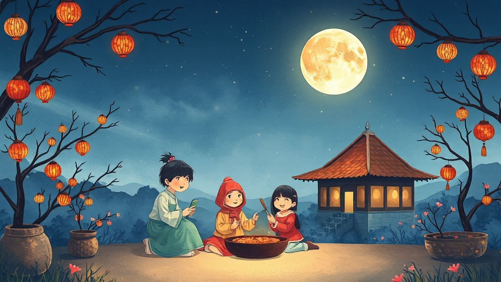 가족에게 보내는 인사말 (illustration 스타일)