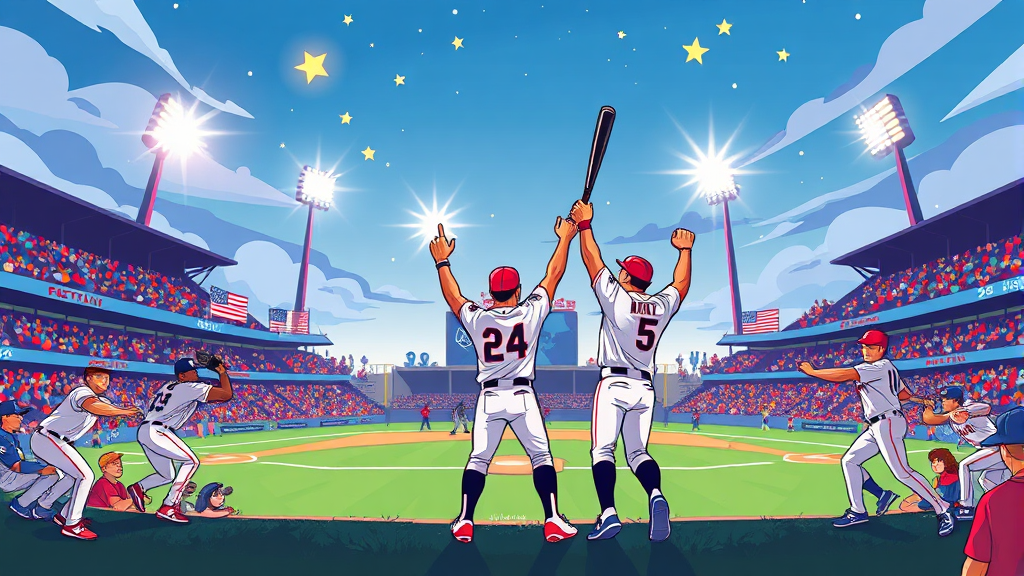 미국 대표팀: 최강 라인업과 전략 (cartoon 스타일)