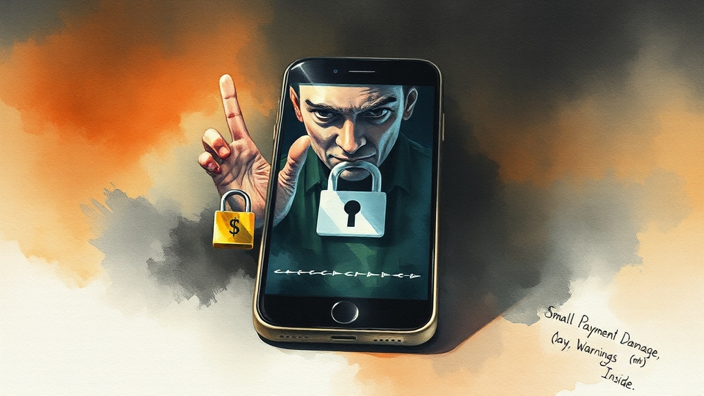 소액결제 피해 사례 및 위험성 (watercolor 스타일)