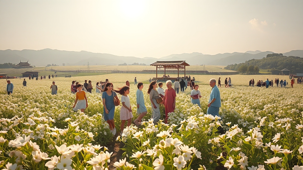 축제 방문 정보 (realistic 스타일)