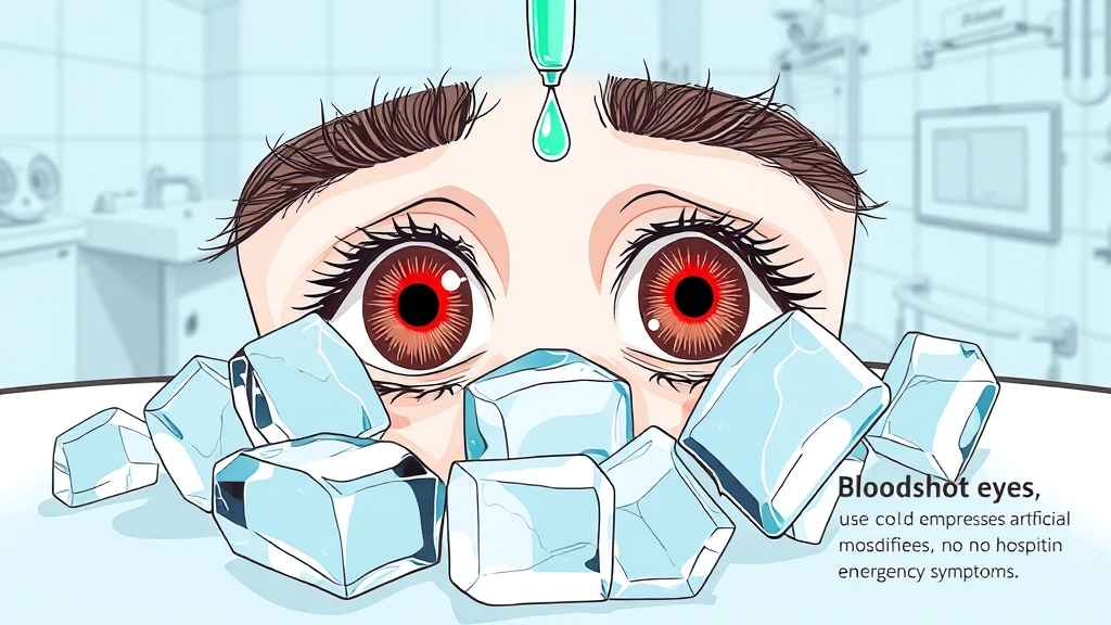갑자기 눈 충혈? 응급 대처 가이드 (illustration 스타일)