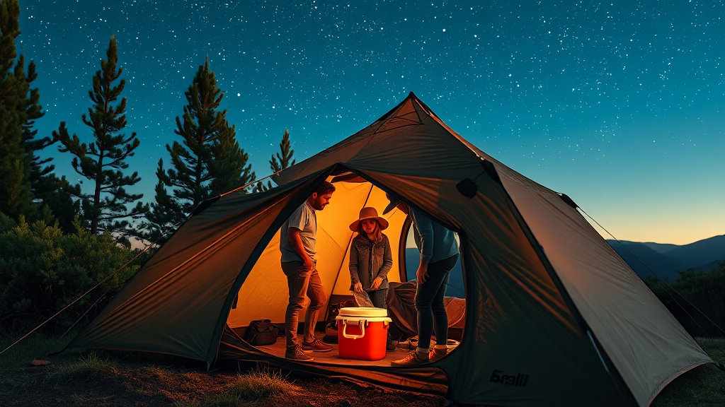 캠핑 필수템: 에어텐트 선택 가이드 (realistic 스타일)