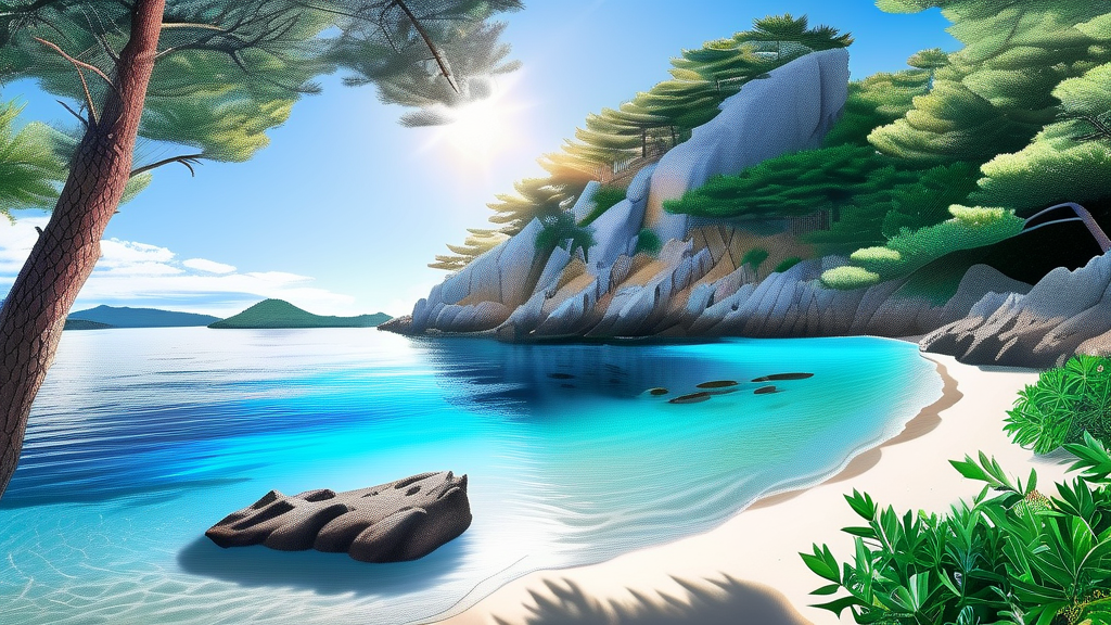 신안 증도 여행: 자연 속에서 즐기는 휴식과 체험 (realistic 스타일)