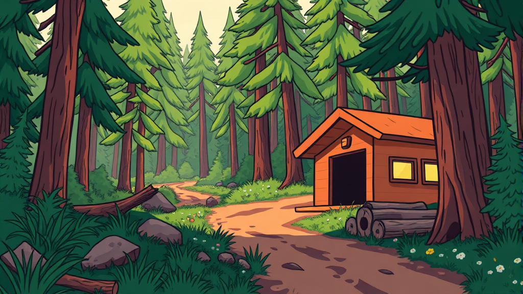 2026년 숲나들e 예약, 왜 이렇게 어려울까? (cartoon 스타일)