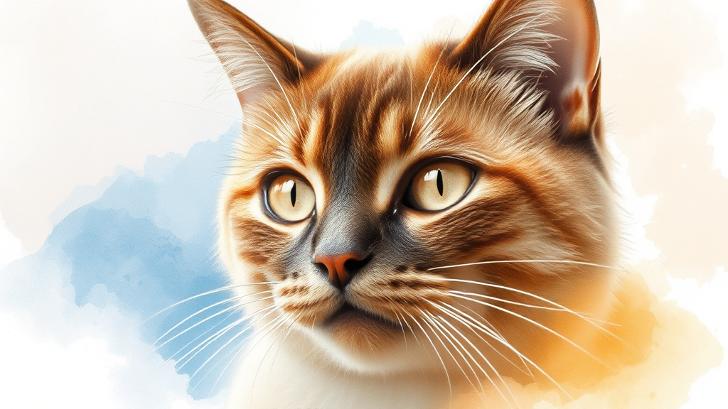 고양이 변비와 설사, 어떻게 구분하고 대처해야 할까요? (watercolor 스타일)