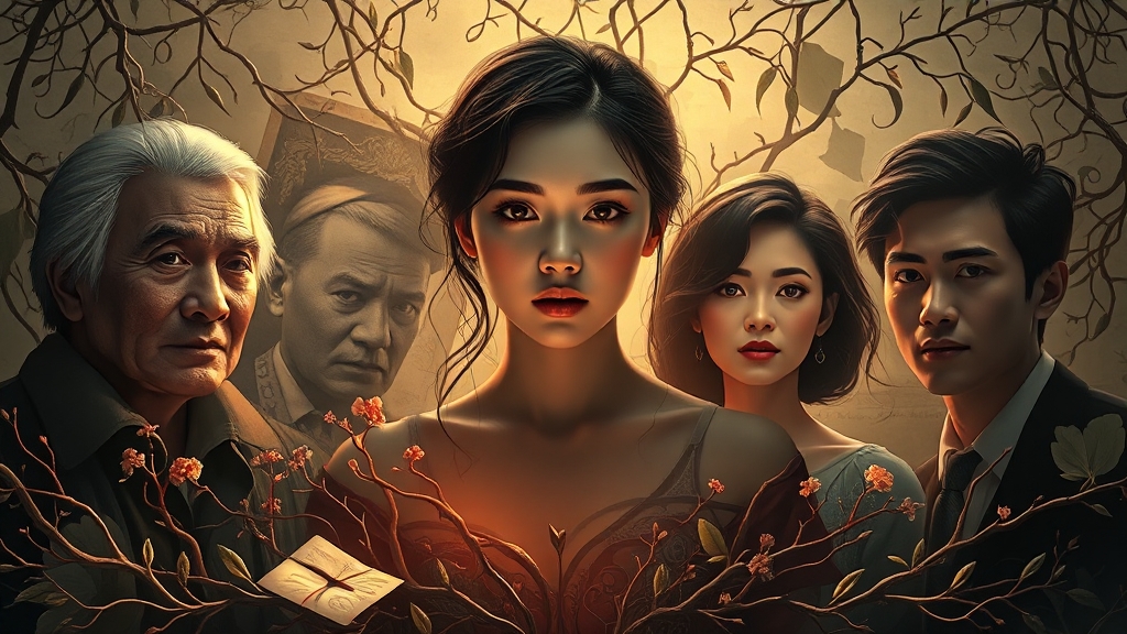 등장인물 관계도 (realistic 스타일)