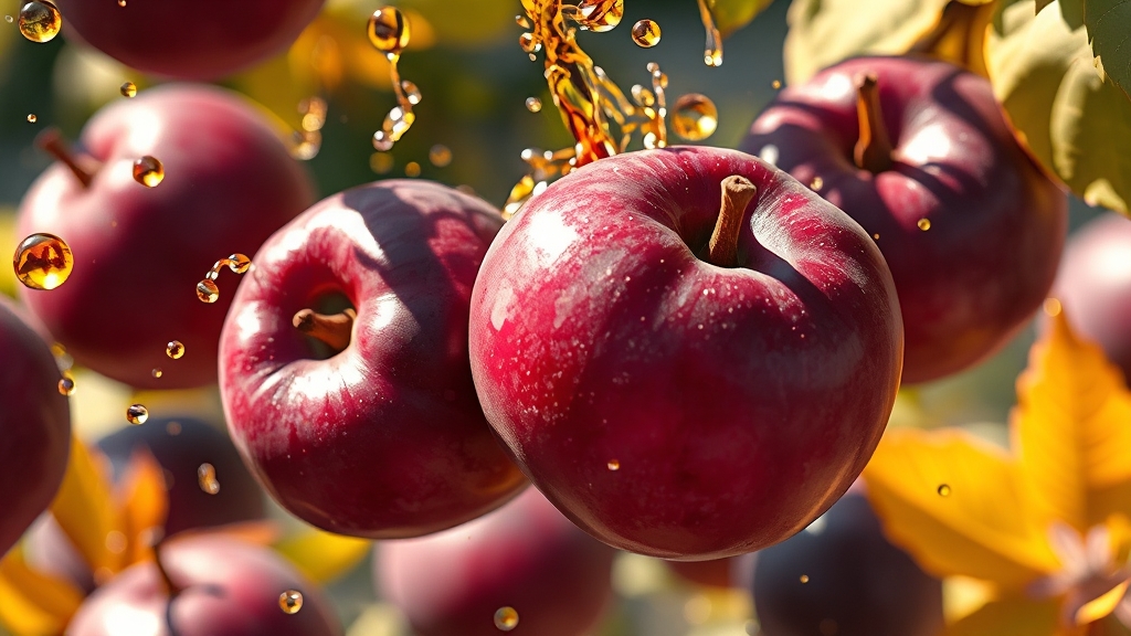 자두의 풍부한 영양 성분 (realistic 스타일)