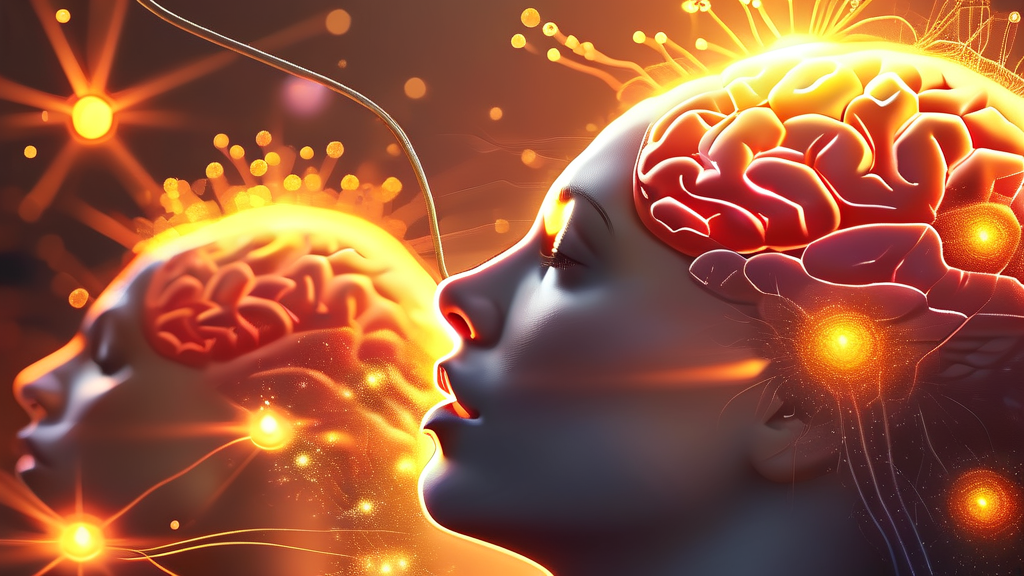 포스파티딜 세린과 함께하는 뇌 건강 관리 (realistic 스타일)