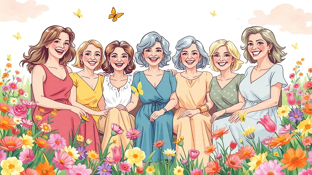 갱년기, 긍정적으로 극복하세요! (cartoon 스타일)