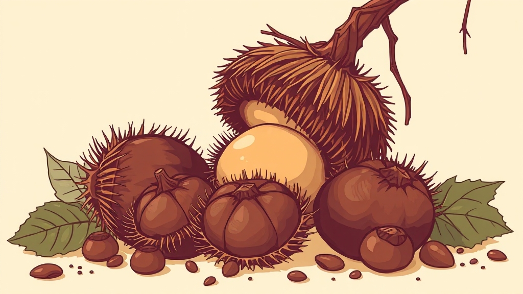 밤 부작용, 건강하게 섭취 (illustration 스타일)