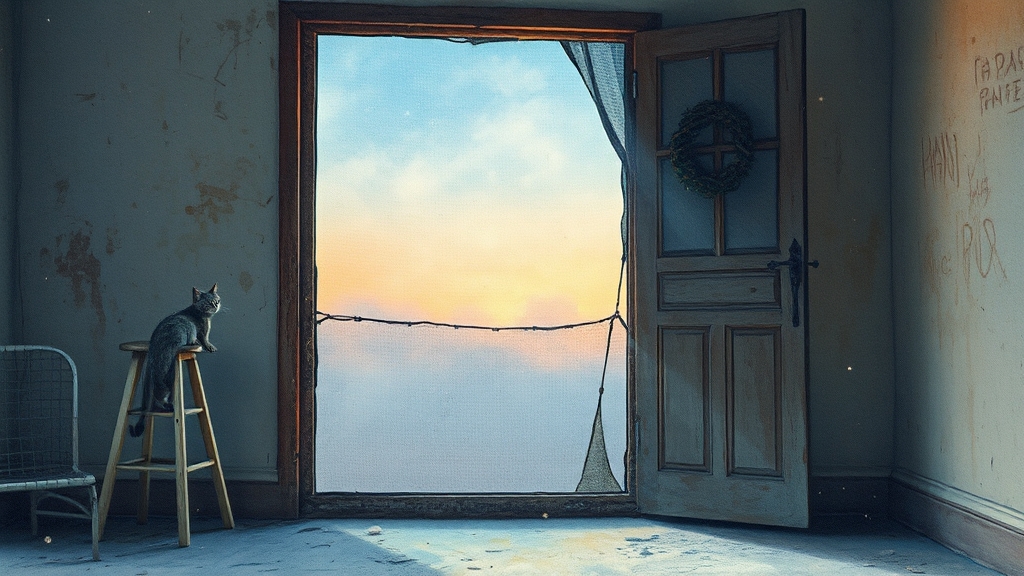 방충망, 언제 교체해야 할까? (watercolor 스타일)