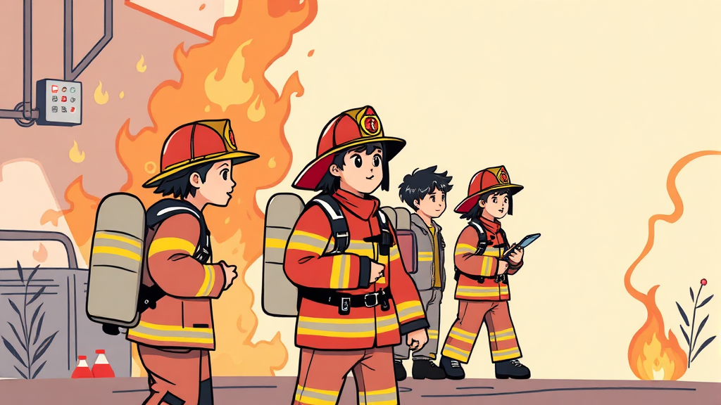 한국소방안전원 강습 교육의 중요성 (illustration 스타일)