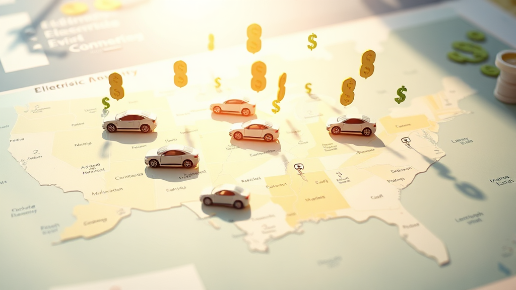 지역별 전기차 보조금 및 구매 혜택 예시 (realistic 스타일)