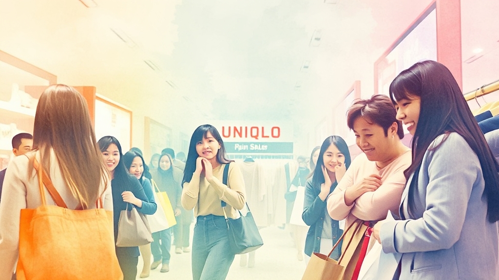 유니클로 매장 방문 팁 (watercolor 스타일)