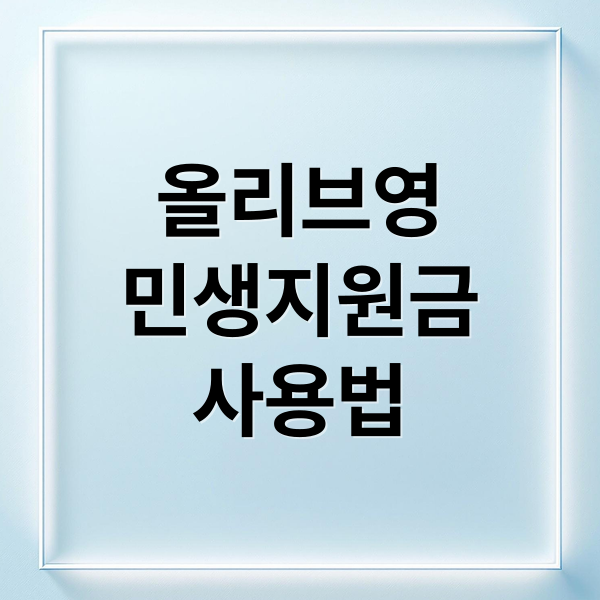 올리브영
민생지원금
사용법 (민생지원금 올리브영 매장 찾기)