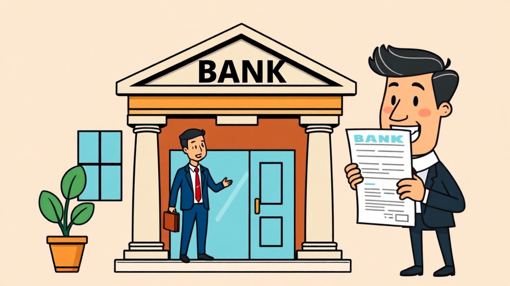 사업 자금 마련, 은행 대출부터 시작하기 (cartoon 스타일)