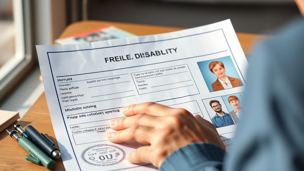 장애인 등록 신청 시 꼭 필요한 서류는? (realistic 스타일)