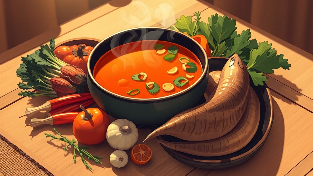 대표적인 말복 보양식 (illustration 스타일)