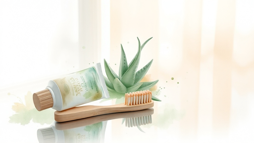 천연 vs 일반, 잇몸에 뭐가 좋을까? (watercolor 스타일)