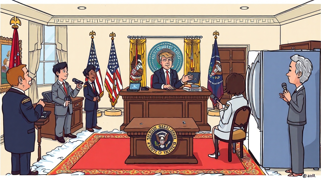 대통령실 vs 방송사 (cartoon 스타일)