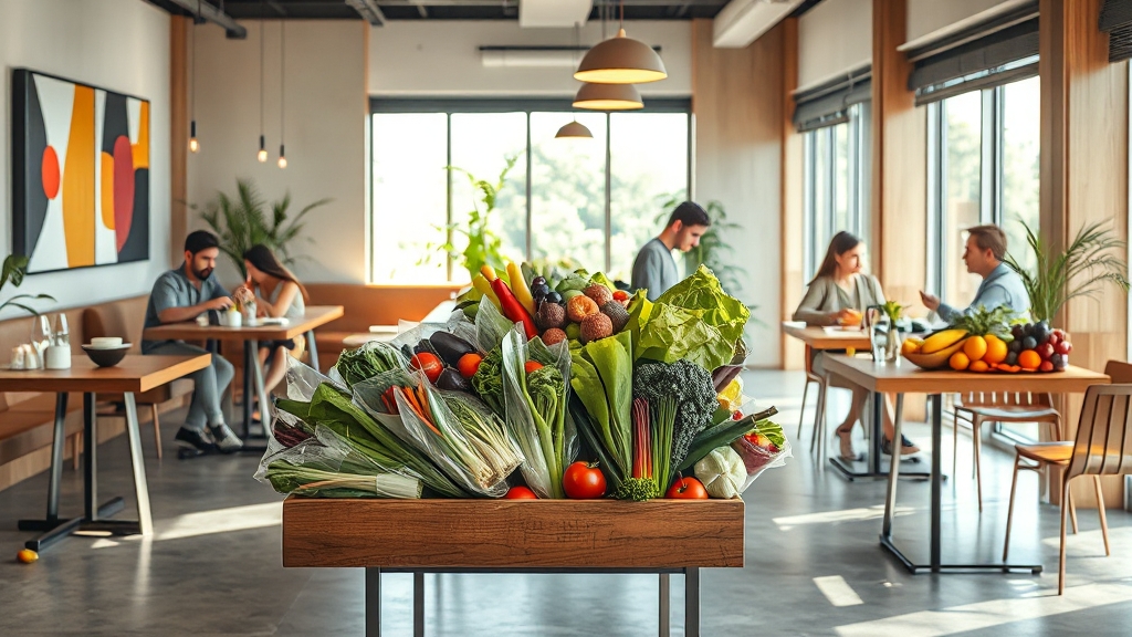 직장 근처 건강 식당 추천 (realistic 스타일)